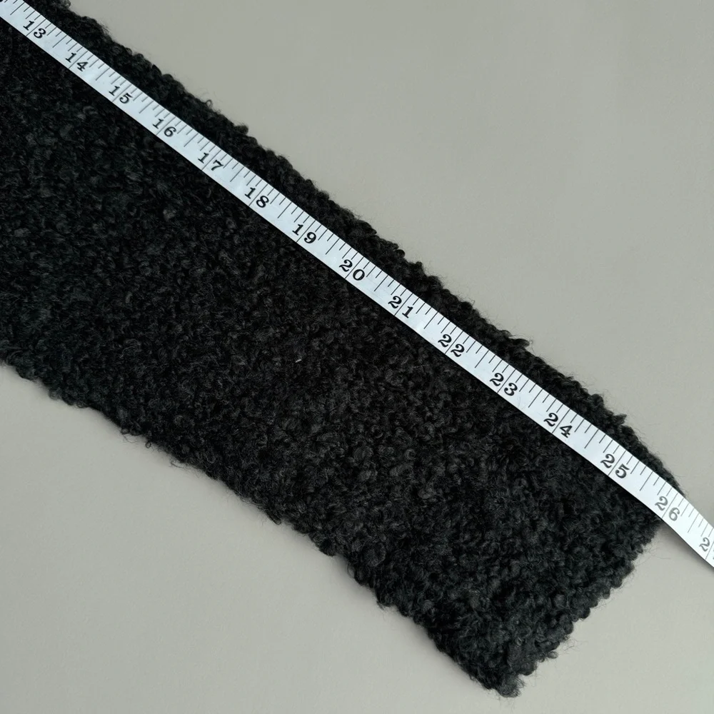Universal Thread Fuzzy Boucle V Neck Sweater‎ Black S High Low Casual Cozy
